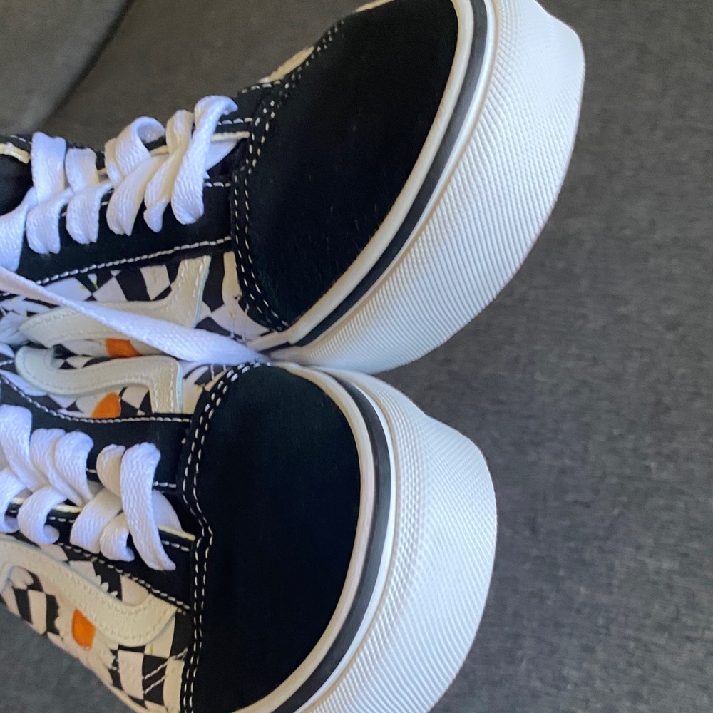 Vans Womens flower Checkered Sneakers size 7.5 - Picture 11 of 11
